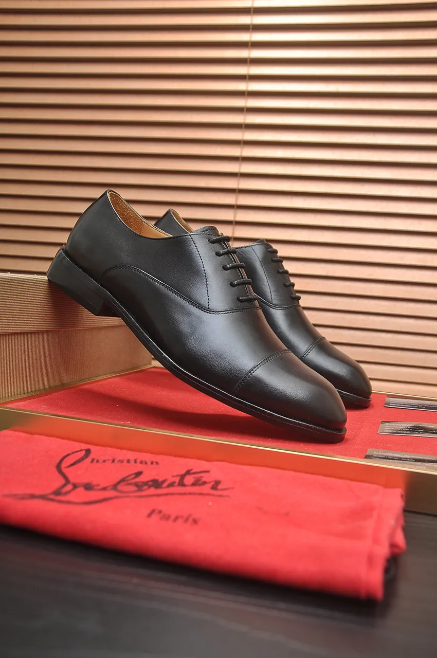 Men's shoes 💰620💶 [Chrstian Loubotin] Red-soled shoes 💋Original mold opening, the highest version on the market, purely handmade ➕Imported cowhide uppers, first-layer water-dyed cowhide lining! Original EU high-gloss outsole. 38 to 45 (45 customized),